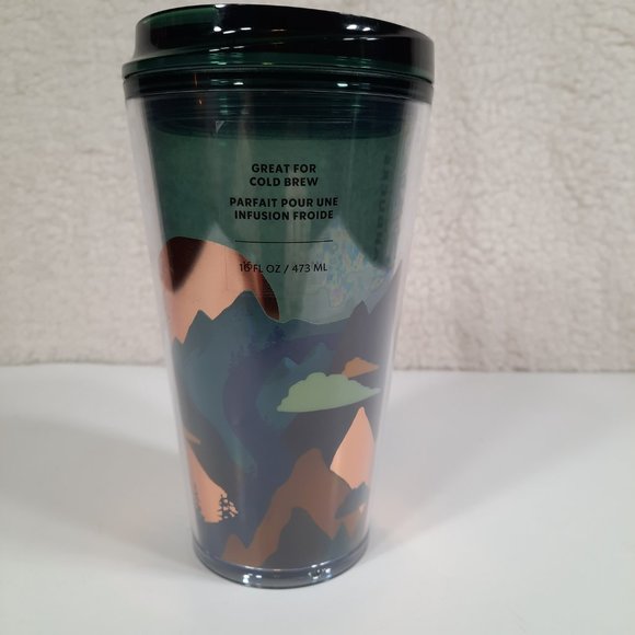 New Summer 2022 Starbucks Mountain Morning Cold Brew Tumbler - Picture 3 of 8